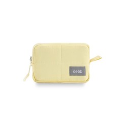 Puffy Waterproof Makeup Bag with Zipper: Compact Travel Small, Yellow