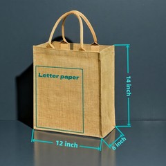 15pcs Jute handbags Reusable Vertical Burlap Tote bags with Waterproof Liner …
