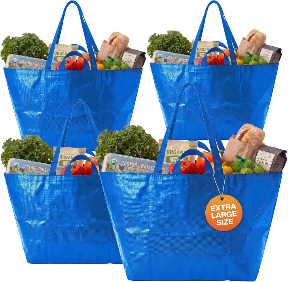Haul-It-All Extra-Large Reusable Shopping Bag – Heavy Duty Open-Top Tote with