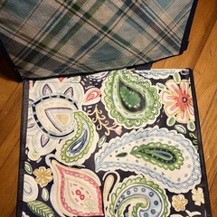 MEDIUM Reusable Shopping ToteBags Eco-Friendly 2 Pk MARSHALLS 16 x 13 1/2 PLAID