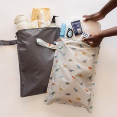 2 Pack reusable waterproof wet bags for travel/diaper bag