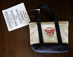 NWT Trader Joe’s Micro Mini Tote Bag~2-in-1~Includes Grocery Bag BLUE