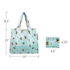 Wrapables Convenient Foldable Tote Nylon Reusable Grocery Bags