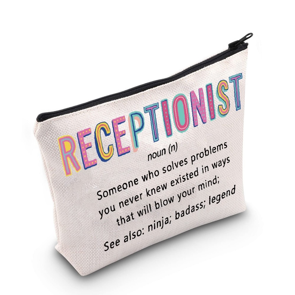 POFULL Receptionist Gift Definition Cosmetic Bag