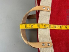 Apolis Global Large Reusable Red Jute Market Bag Tote Lady Sybil Customized