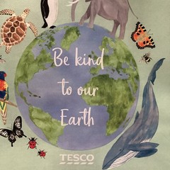 Tesco Earth Be Kind Tote Bag Penguin Elephant Turtle Whale Ladybug Bee Wildlife