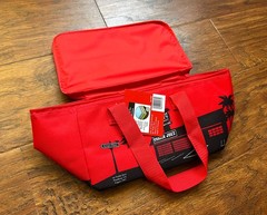 TRADER JOE’S Mini INSULATED Tote Bag RED Holiday With Tags Sold Out Brand New