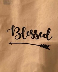 Set Of 2 Cotton Tote Bags “Blessed”