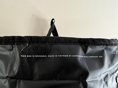 Lululemon Small Reusable Tote Bag Snap Button Black & White With All Over Print