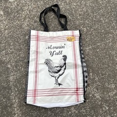 Cracker Barrel Reusable Shopping Bag. Mornin’ Y’all- With Plaid Pattern—