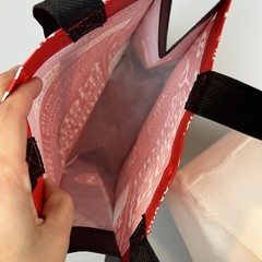 Lululemon Red Manifesto Bag 2 Reusable Shopping Totes Large & Small
