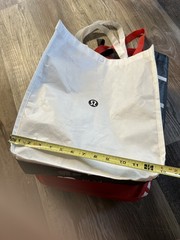 Lululemon Reusable Shopping Tote Bag 3 Large 7 Small White Black Red