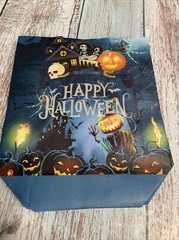 Halloween Candy Bags 15Pack Reusable Goodie Bags, Bats,Ghosts,Witches,Spooky