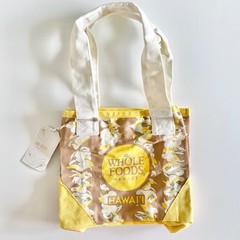 NEW Whole Foods x Tag Aloha Hawaii canvas Mini tote bag in Plumeria Lei