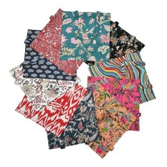CPC Mix Cotton Floral Foldable Reusable Shopping Tote Bag 15×16 Inch