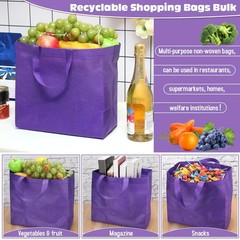 Windyun Reusable Grocery Bags Large Non Woven Shopping Bags with Handles Fold…