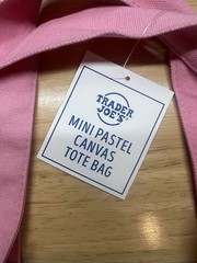 TWO Trader Joe’s Mini Pastel Canvas Tote