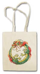 OUROBOROS INFINITY CHINESE DRAGON SHOPPING BAG Uroboros Ancient Myths Snake