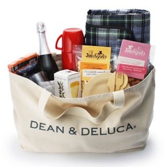 DEAN & DELUCA Big Tote Bag Extra Large LL Natural Off White Shopping bag Cotton