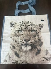 WWF Safari Tote Bag Snow Leopard World Wildlife Fund Recyclable Tote Bag – New