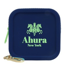 Ahura Navy Large Silicone Cosmetic Bag – Travel Makeup Bag, Coin Blue