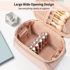 OCHEAL Large Makeup Bag, Bag Organizer Small (Pack of 1), U_Rose Gold