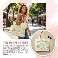 Aesthetic Pickle Lovers Canvas Shoulder Tote Bag – Funny Reusable Women’s Gift