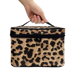 JEOCODY Leopard Print Makeup Pouch Multifunction Cosmetic One Size,