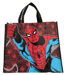 Marvel Spiderman X-Large Black Reusable Shopping Gift Bag with Handle NWOT Free