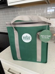 Whole Foods Market Insulated Cooler Shopping Grocery Zip Bag Medium size.