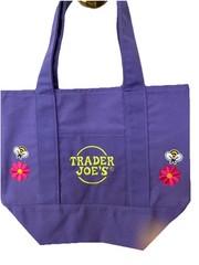 Trader Joe’s One Mini Bag Embroidery Special 4 Flowers and 4 Bees