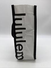Lululemon Reusable Shopping Small Tote Bag Handle – Black & White Logo.