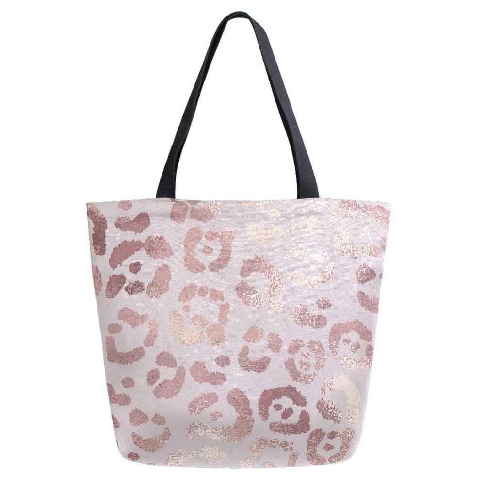 Pfrewn Leopard Canvas Tote Bag Large Grocery Bag Reusable Beach Shopping Bag …