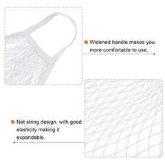 Cotton Mesh Bag 15×13.8″ Mesh Net String Grocery Bags White