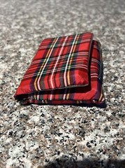 Vintage Memo Shopper Cloth Shopping Bag List Tablet Case Plaid Convenient Nylon