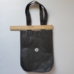 Lot Of 8 Lululemon Shopping Bags Snap Close Red White Black Print Reusable Tote