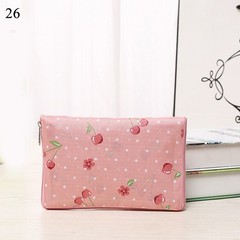 Foldable Shopping Bag with Zipper Multicolor Print Polyester Material 17x16in