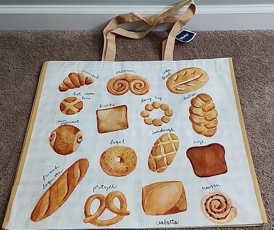 New Marshalls – Yummy Fancy Baked Goods – Large Reusable Shopping Tote Eco Bag