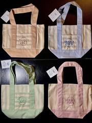 Trader Joe’s Striped Canvas Mini Tote Bag Summer 2026 *COMPLETE SET*