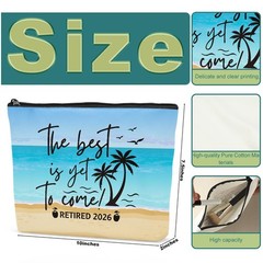 Sldpngo Retirement Gifts for Women 2026 Makeup Bag, Happy 10*7.5*2 inch, Come