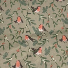Tesco Robin Tote Bag Robins Pine Tree Berries Holiday Christmas Green New