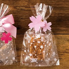 Heads SKR-OP4 Sakura Pink OPP Wrapping Bags Made in Japan 120mm W x 200mm H