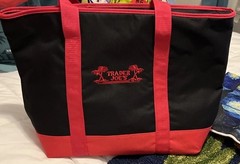 Trader Joes Reusable Insulated Bag Extra Large 7 Gallon Capacity Black & Red