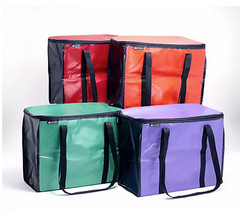 California Innovations S/4 Super Shopper Tote Bags w/ Zip Closure(Random Colors)