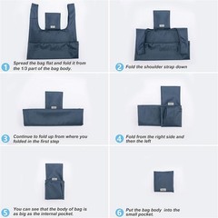 Lar Reble Bags Shopping Washable Foldable Grocery Bags Heavy Duty