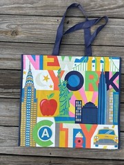 New Large Reusable Tote Shopping Bag “NEW YORK ❗️” TJX Colorful