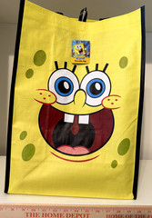SpongeBob SquarePants Reusable Inspirational Themed Bag W/Handles. 18×13 In