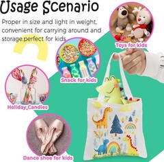 24-Piece Set of 8 x 8.75-inch Transfer-Printed Blank Mini Tote Bags