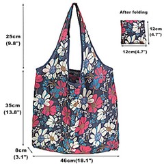 Reusable Folding Waterproof Grocery Polyester Bags Totes with Self Pouch