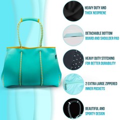 Large Designer Neoprene Beach Bag Tote Versatile Travel Tote Perfect For Boat…